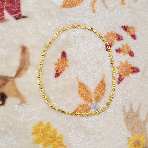 💛 NEW!!! GOLD PLATED STERELING SILVER NECKLACE CHAIN CHOKER WOMAN MEN UNISEX - Picture 1 of 8